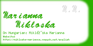 marianna mikloska business card